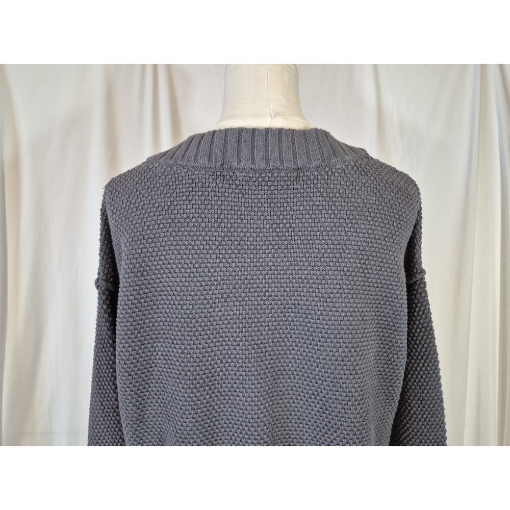 Free People Beach Hailee Cardi Charcoal Gray Cotton Sweater XS - Picture 9 of 10